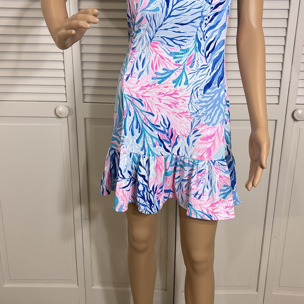 Lilly Pulitzer Meryl Ace Tennis Dress Kaleidoscope Coral Medium - Picture 8 of 16